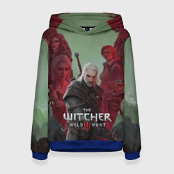 Толстовка-худи женская The Witcher 5-летие, цвет: 3D-синий