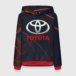 Толстовка-худи женская TOYOTA, цвет: 3D-красный