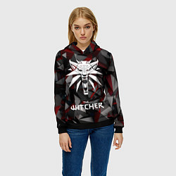 Толстовка-худи женская The Witcher, цвет: 3D-черный — фото 2