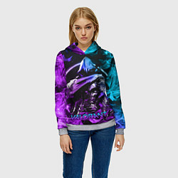 Толстовка-худи женская VALORANT OMEN, цвет: 3D-меланж — фото 2