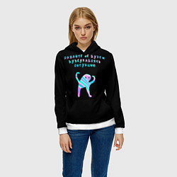 Толстовка-худи женская ЪУЪ, цвет: 3D-белый — фото 2