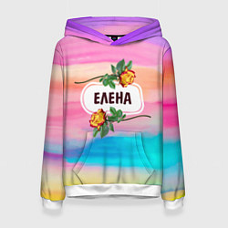 Толстовка-худи женская Елена, цвет: 3D-белый