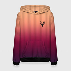 Толстовка-худи женская The Gradient Of Deer, цвет: 3D-черный
