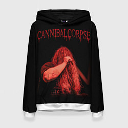 Толстовка-худи женская Cannibal Corpse 6, цвет: 3D-белый
