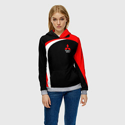 Толстовка-худи женская EVO Racer uniform, цвет: 3D-меланж — фото 2