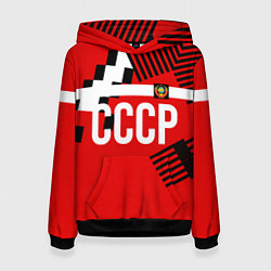 Толстовка-худи женская Форма сборной по футболу 1991, цвет: 3D-черный