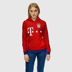 Толстовка-худи женская FC Bayern Munchen, цвет: 3D-синий — фото 2
