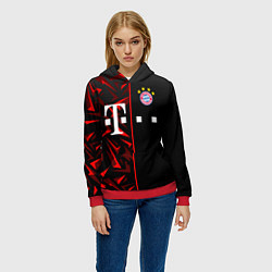Толстовка-худи женская FC Bayern Munchen Форма, цвет: 3D-красный — фото 2