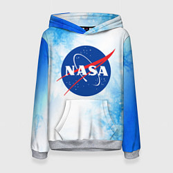 Толстовка-худи женская NASA НАСА, цвет: 3D-меланж