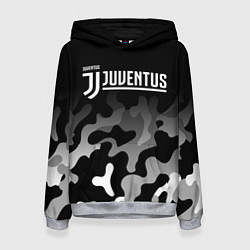 Толстовка-худи женская JUVENTUS ЮВЕНТУС, цвет: 3D-меланж