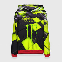 Толстовка-худи женская MONSTER ENERGY, цвет: 3D-красный