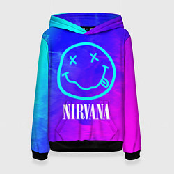 Толстовка-худи женская NIRVANA НИРВАНА, цвет: 3D-черный