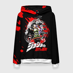 Толстовка-худи женская JoJo Bizarre Adventure, цвет: 3D-белый