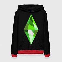 Толстовка-худи женская The Sims Plumbob, цвет: 3D-красный