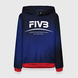 Толстовка-худи женская FIVB Volleyball, цвет: 3D-красный