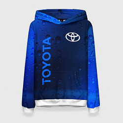 Толстовка-худи женская TOYOTA ТОЙОТА, цвет: 3D-белый