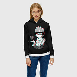 Толстовка-худи женская Re:Zero, цвет: 3D-белый — фото 2