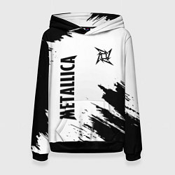 Толстовка-худи женская METALLICA МЕТАЛЛИКА, цвет: 3D-черный