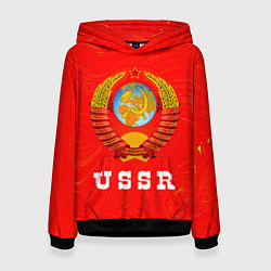 Толстовка-худи женская USSR СССР, цвет: 3D-черный