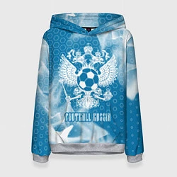 Толстовка-худи женская FOOTBALL RUSSIA Футбол, цвет: 3D-меланж