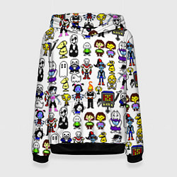 Толстовка-худи женская UNDERTALE, цвет: 3D-черный