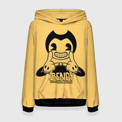 Толстовка-худи женская Bendy And The Ink Machine, цвет: 3D-черный