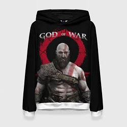 Толстовка-худи женская God of War, цвет: 3D-белый