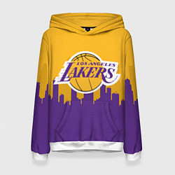 Толстовка-худи женская LOS ANGELES LAKERS, цвет: 3D-белый