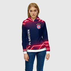 Толстовка-худи женская БАВАРИЯ, цвет: 3D-белый — фото 2