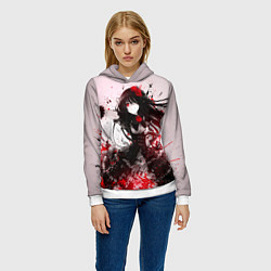 Толстовка-худи женская Рандеву с жизнью, цвет: 3D-белый — фото 2