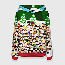 Толстовка-худи женская Южный Парк South Park, цвет: 3D-красный
