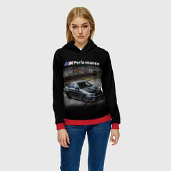 Толстовка-худи женская BMW Z, цвет: 3D-красный — фото 2
