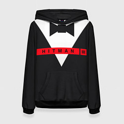 Толстовка-худи женская Hitman III, цвет: 3D-черный