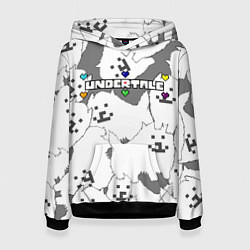 Толстовка-худи женская Undertale, цвет: 3D-черный