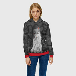 Толстовка-худи женская Zero Two, цвет: 3D-красный — фото 2