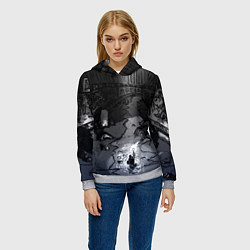 Толстовка-худи женская Lovecraft Лавкрафт, цвет: 3D-меланж — фото 2