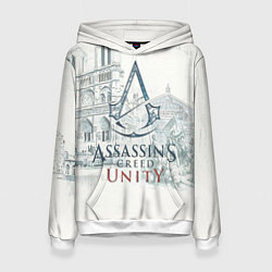 Толстовка-худи женская Assassin’s Creed Unity, цвет: 3D-белый