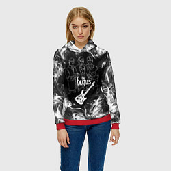 Толстовка-худи женская The Beatles, цвет: 3D-красный — фото 2