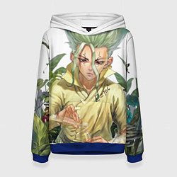 Толстовка-худи женская Доктор Стоун, цвет: 3D-синий