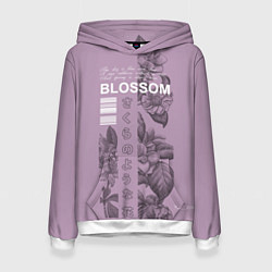 Толстовка-худи женская Blossom, цвет: 3D-белый