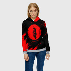 Толстовка-худи женская САМУРАИ SAMURAI, цвет: 3D-меланж — фото 2