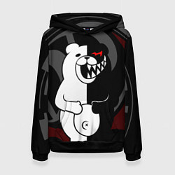 Толстовка-худи женская MONOKUMA МОНОКУМА DANGANRO, цвет: 3D-черный