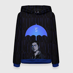 Толстовка-худи женская Академия Амбрелла - Пятый, цвет: 3D-синий