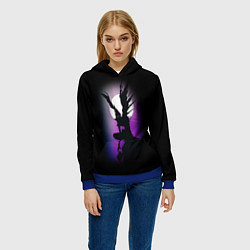 Толстовка-худи женская DEATH NOTE ТЕТРАДЬ СМЕРТИ, цвет: 3D-синий — фото 2