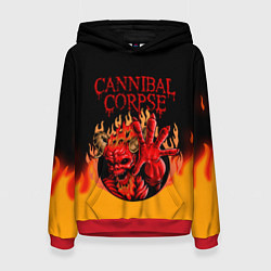Толстовка-худи женская Cannibal Corpse Труп Каннибала Z, цвет: 3D-красный
