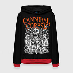 Толстовка-худи женская Cannibal Corpse, цвет: 3D-красный