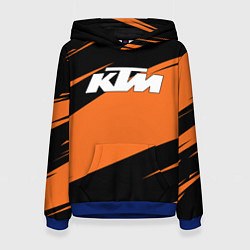 Толстовка-худи женская KTM КТМ, цвет: 3D-синий