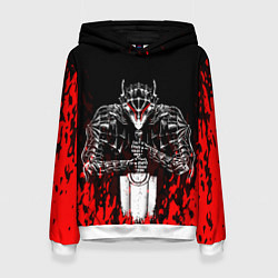 Толстовка-худи женская BERSERK, цвет: 3D-белый