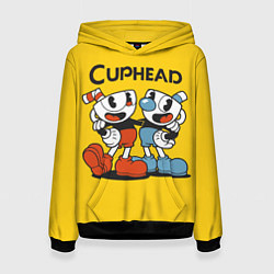 Толстовка-худи женская CUPHEAD, цвет: 3D-черный