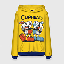 Толстовка-худи женская CUPHEAD, цвет: 3D-синий